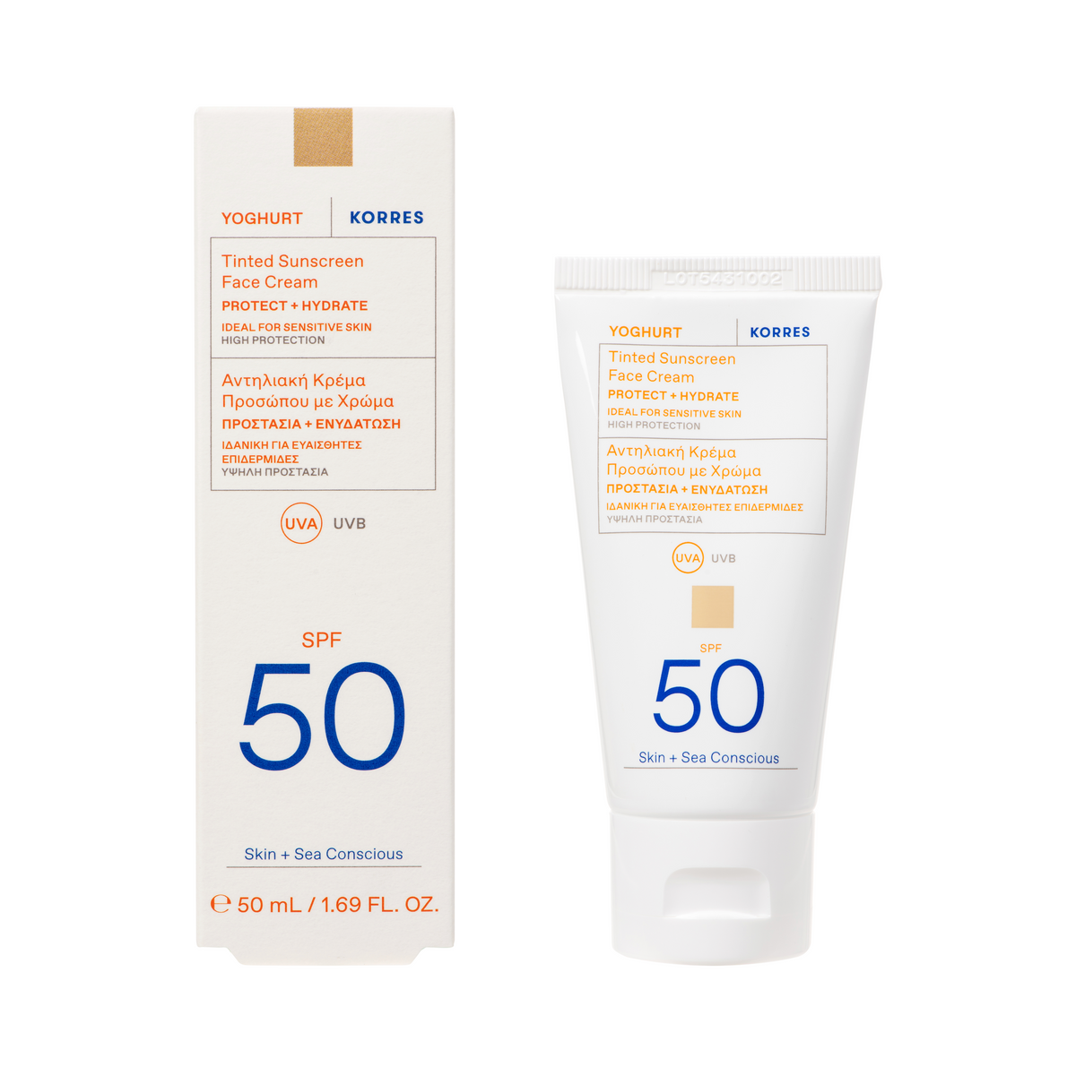 YOGHURT Getönte Sonnencreme für das Gesicht SPF50