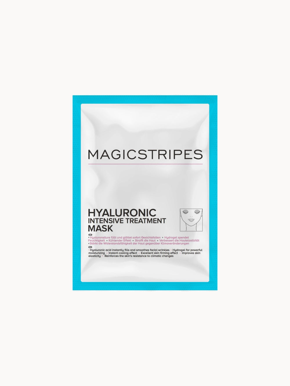 Hyaluronic treatment mask sachet